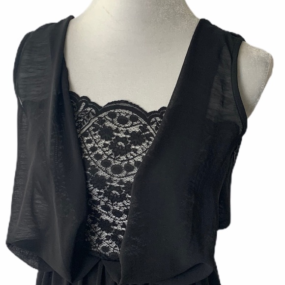 ASOS Black Lace Tank Dress Women's Size 4 - Picture 11 of 16